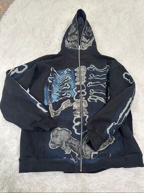 🍍 Cactus Jack Skull Zip Up Hoodie